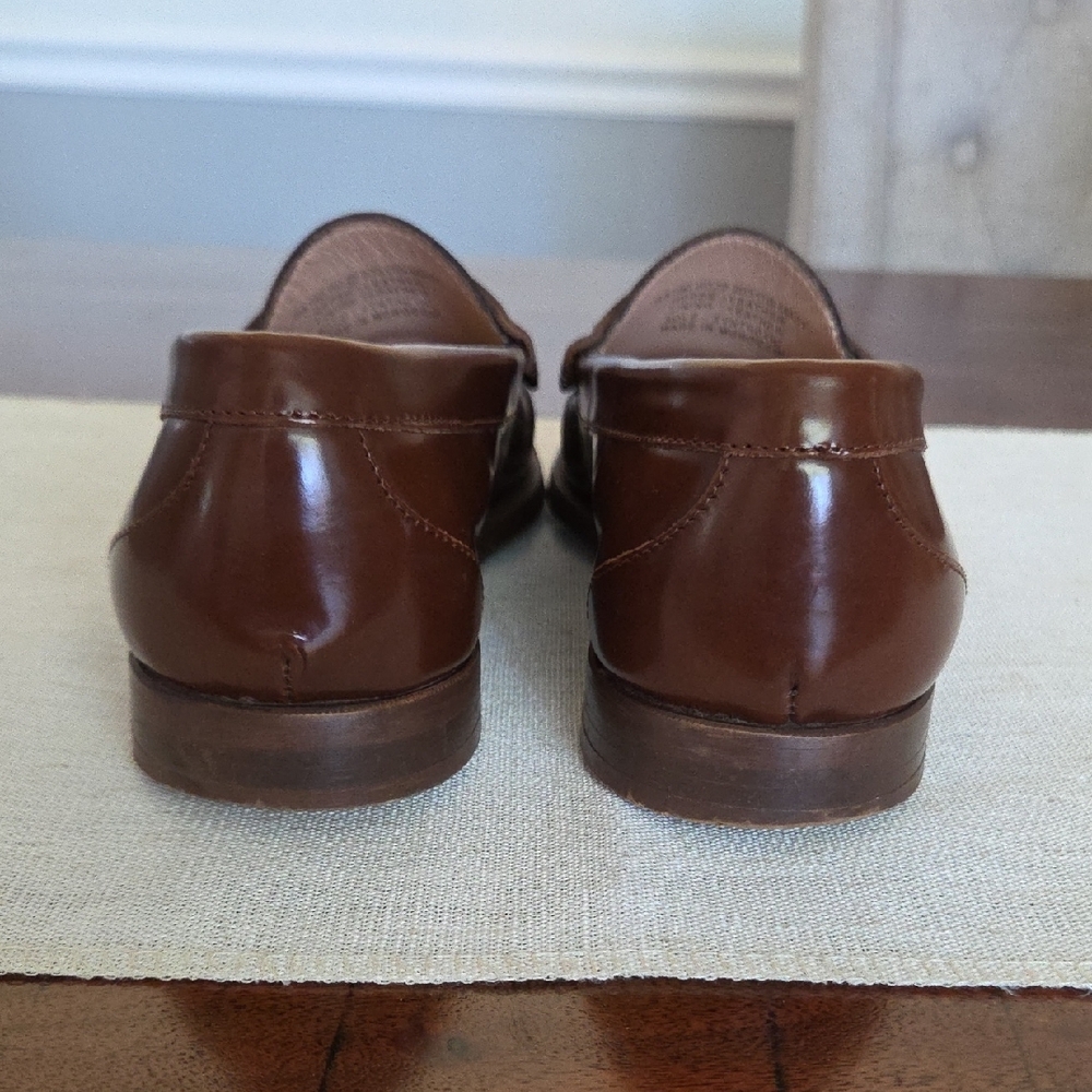 J. Crew Rich Brown Leather Loafers - Picture 3 of 9